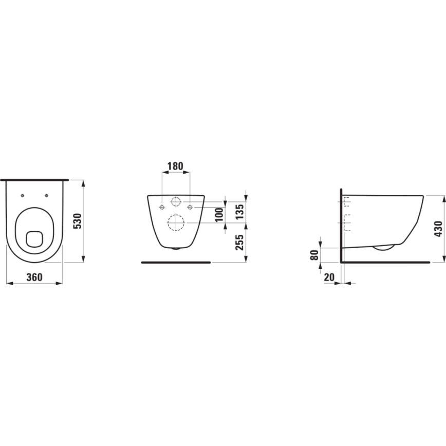 LAUFEN H8209590000001 - Seinä-WC PRO keramiikka/valkoinen