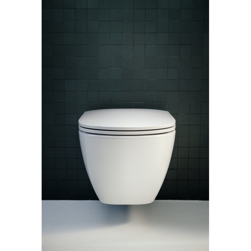 LAUFEN H8660800000001 - Seinä-WC LUA keramiikka/valkoinen + WC-istuimen kansi SoftClose LUA duroplasti/valkoinen