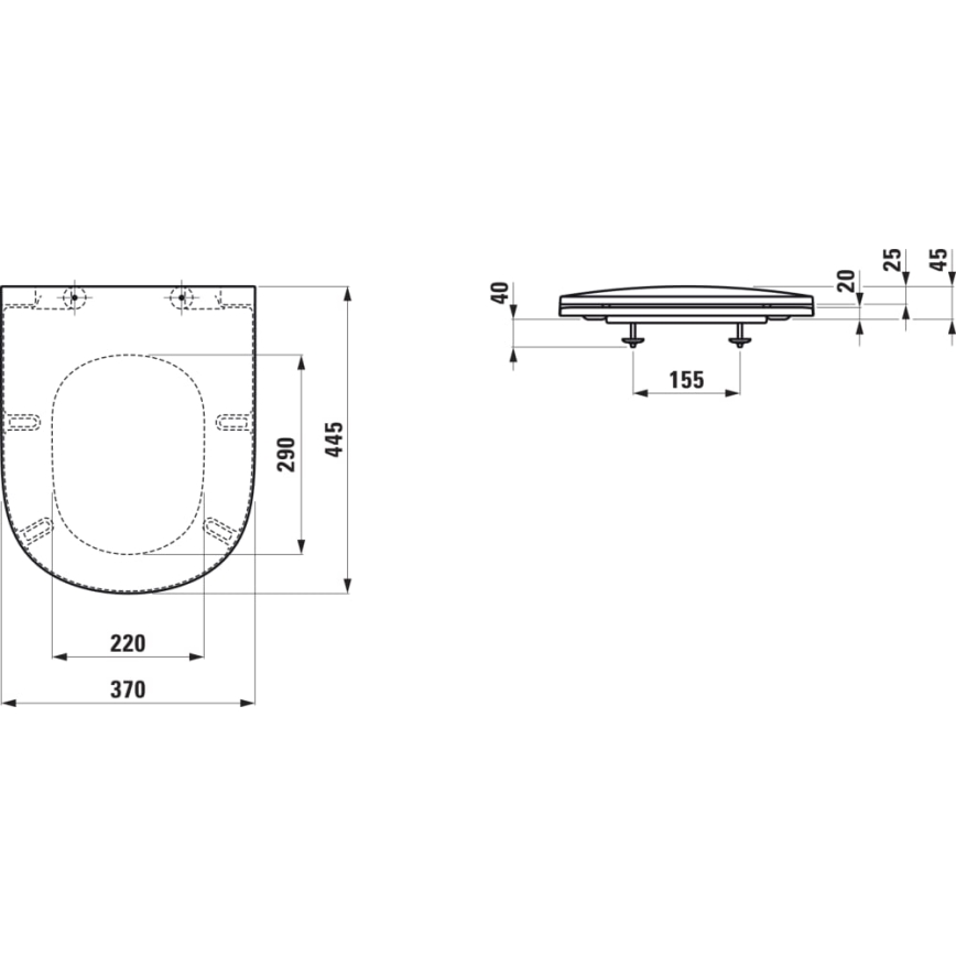 LAUFEN H8910830000001 - WC-istuin SoftClose LUA duroplast/valkoinen