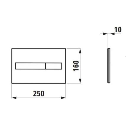 LAUFEN H8956610000001 - DUAL LIS kaksitoiminen huuhtelupainike, valkoinen