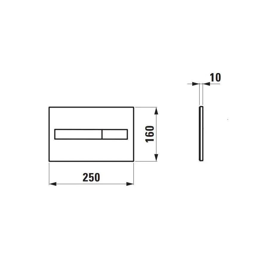 LAUFEN H8956610000001 - DUAL LIS kaksitoiminen huuhtelupainike, valkoinen