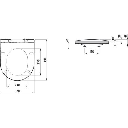 LAUFEN H8989660000001 - WC-istuin SoftClose PRO duroplast/valkoinen