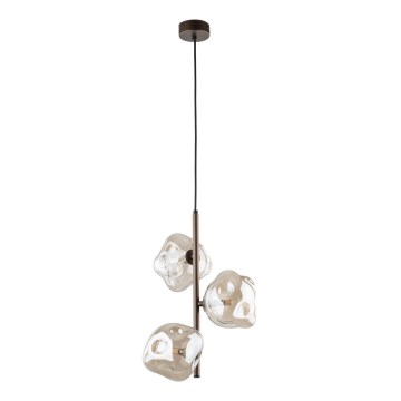 LAVA-riippuvalaisin kaapelilla 3xG9/8W/230V pronssi/savunbeige