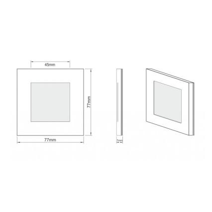 LDST AN-01-SZ-BC9 - LED-porrasvalaisin ANGEL 9xLED/1,2W/230V kulta 3500K