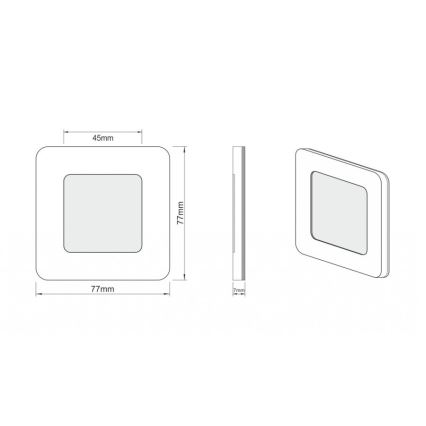 LDST DI-01-B-BZ12 - LED-portaikkovalo DIANA LED/1,2W/230V valkoinen 6500K