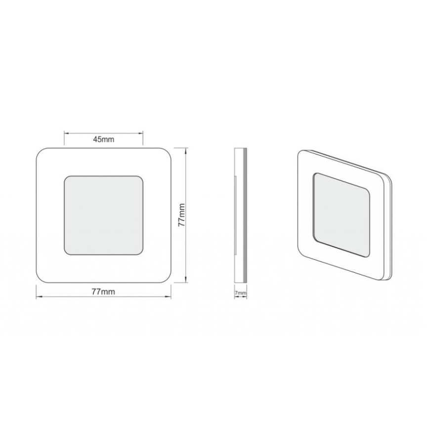 LDST DI-01-B-BZ12 - LED-portaikkovalo DIANA LED/1,2W/230V valkoinen 6500K