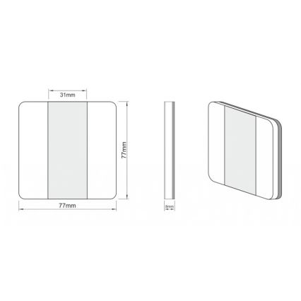 LDST DU-01-SZ-BC10 - Portaikkojen valaistus DUO 10xLED/1,2W/230V