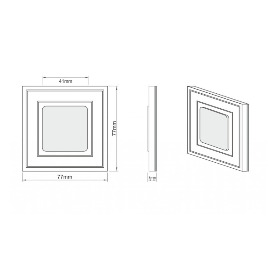 LDST KE-01-SZ-BC8 - LED-portaikkovalo KELLY 8xLED/1,2W/230V kultainen 3500K