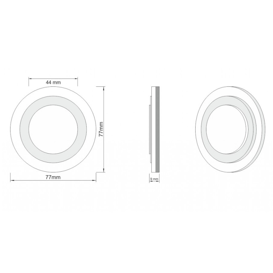 LDST LI-01-CB-BC8 - LED-portaikkovalo LILI 8xLED/1,2W/230V 3500K