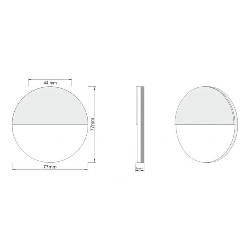 LDST RO-01-CB-BC4 - Portaikkojen valaistus ROBIN 4xLED/1,2W/230V