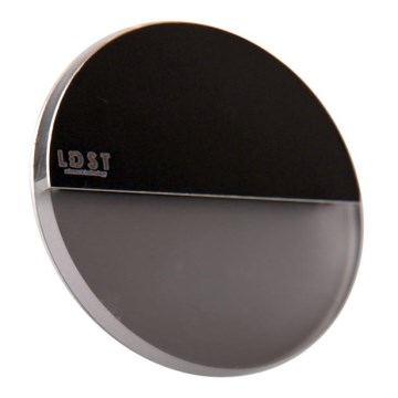 LDST RO-01-SC-BC4 - LED-portaikkovalo ROBIN 4xLED/1,2W/230V matta musta 3500K