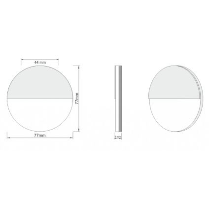 LDST RO-01-SS-BZ4 - LED-portaikkovalo ROBIN 4xLED/1,2W/230V mattakromi 6500K