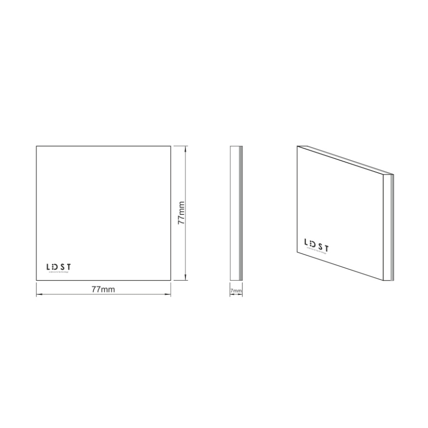 LDST SI-01-L-BZ8 - LED-portaikkovalo SILVER 8xLED//1,2W/230V 6500K