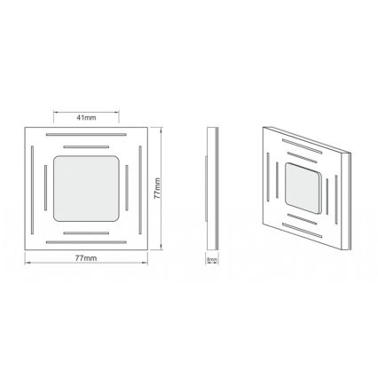 LDST SP-01-SS-BC8 - Portaikkojen valaistus SPACE 8xLED/1,2W/230V