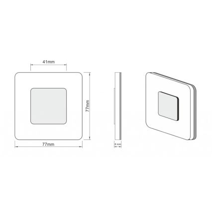 LDST SW-01-CB-BC8 - Portaikkojen valaistus SWIFT 8xLED/1,2W/230V