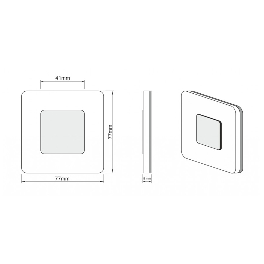 LDST SW-01-SC-BC8 - Portaikkojen valaistus SWIFT 8xLED/1,2W/230V