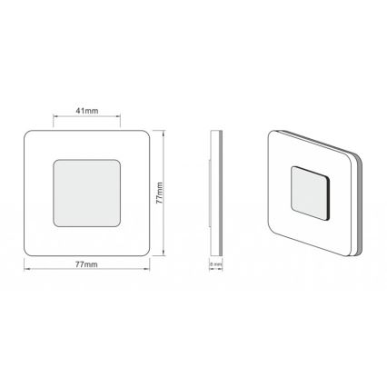 LDST SW-01-SS-BC8 - Portaikkojen valaistus SWIFT 8xLED/1,2W/230V