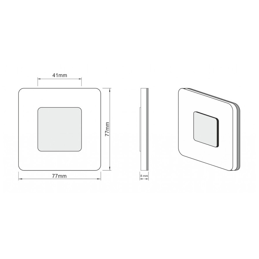LDST SW-01-SS-BC8 - Portaikkojen valaistus SWIFT 8xLED/1,2W/230V