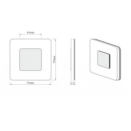 LDST SW-01-SS-BZ8 - LED-portaikkovalo SWIFT 8xLED/1,2W/230V mattakromi 6500K