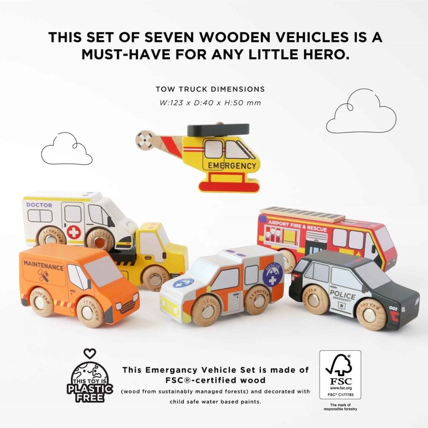 Le Toy Van - Sarja pelastusautoja helikopterilla