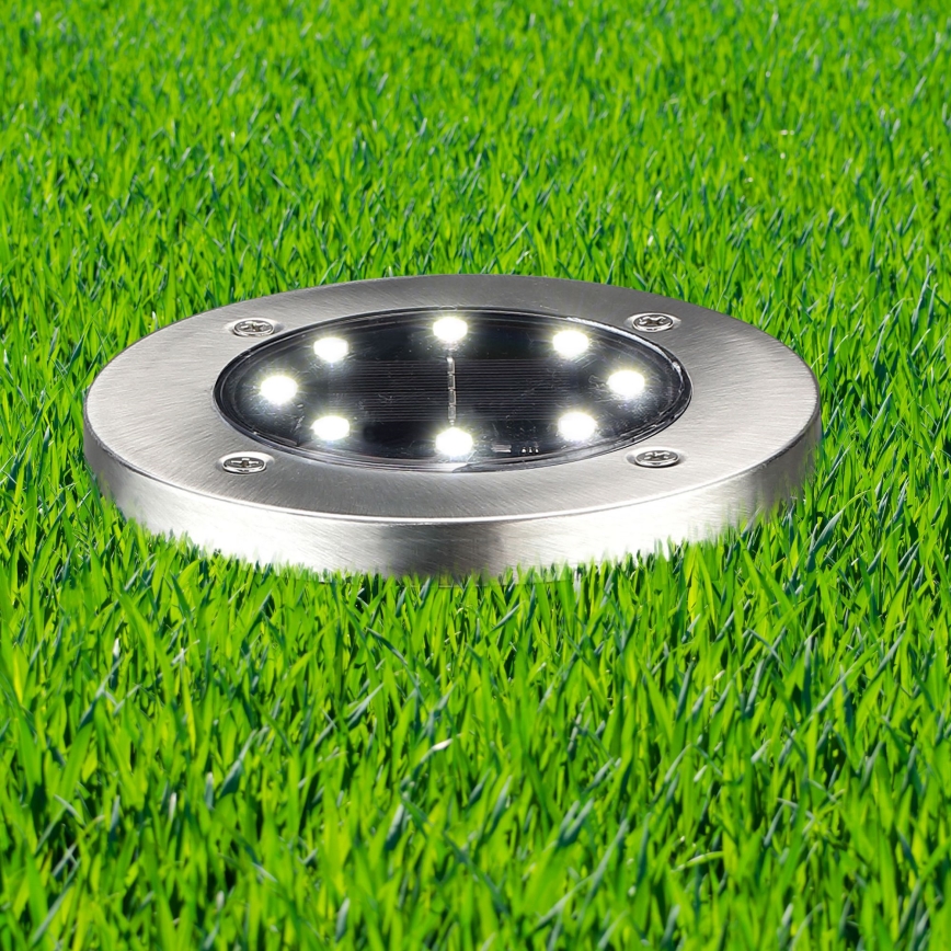LED Ajotieaurinkovalo SOLLY LED/1,2V 6500K halkaisija 11,5 cm 300 mAh IP44 mattakromi