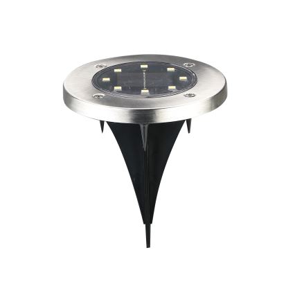 LED Ajotieaurinkovalo SOLLY LED/1,2V 6500K halkaisija 11,5 cm 300 mAh IP44 mattakromi