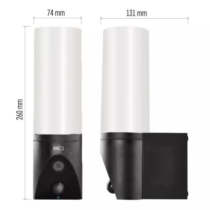 LED Älykäs ulkokamera valolla GoSmart LED/12W/230V 3200K IP65 Wi-Fi Tuya musta