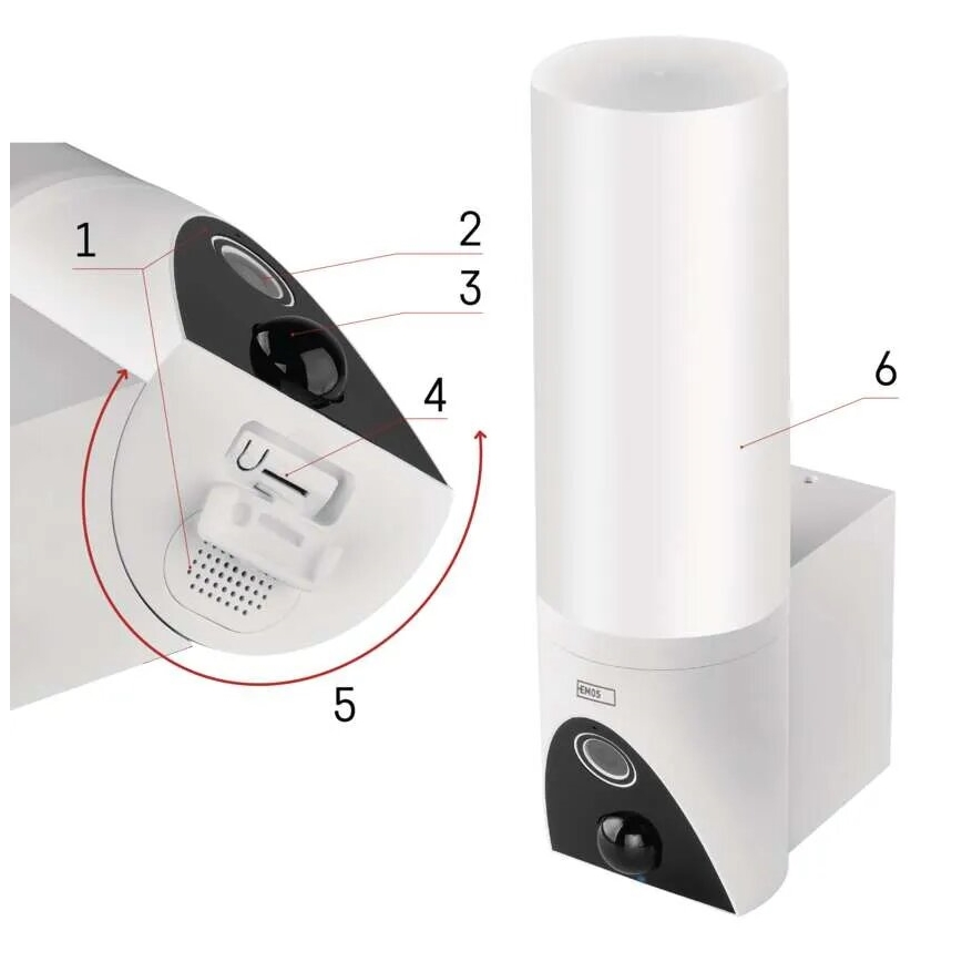 LED Älykäs ulkokamera valolla GoSmart LED/12W/230V IP65 Wi-Fi Tuya valkoinen