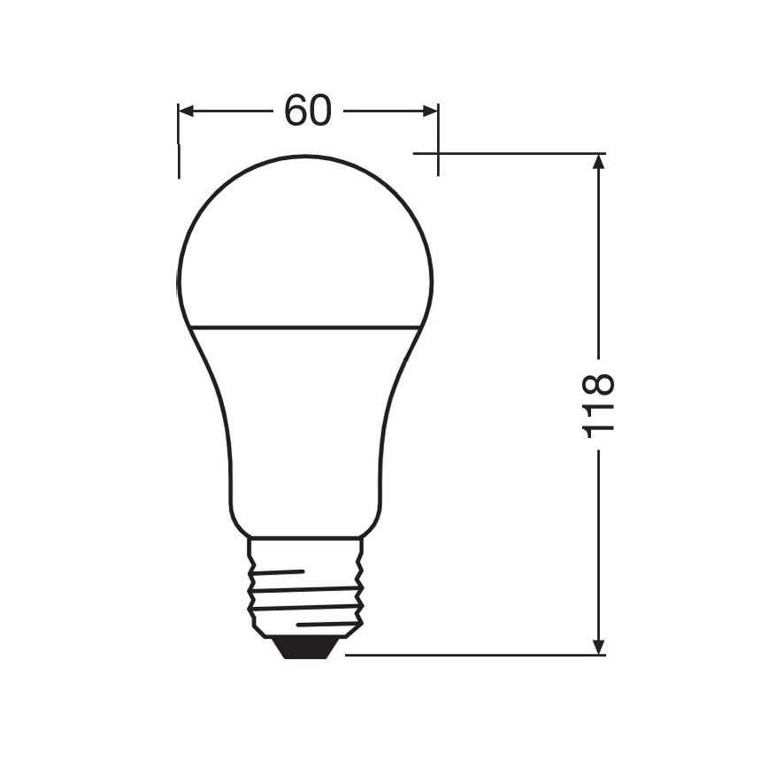 LED Antibakteerinen polttimo A100 E27/13W/230V 2700K - Osram