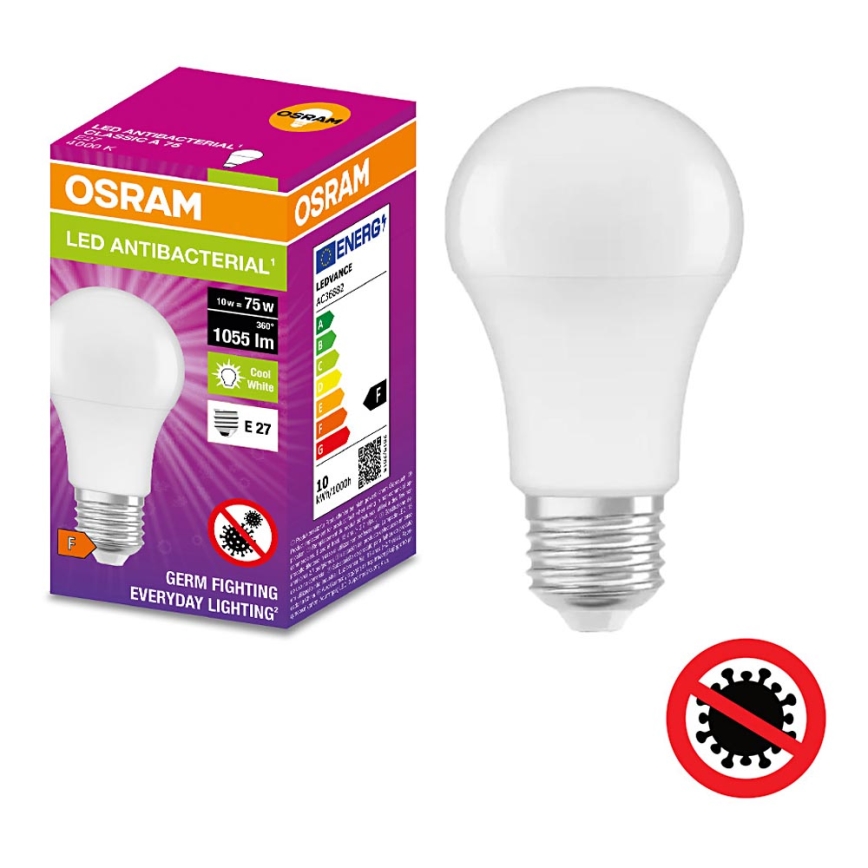 LED Antibakteerinen polttimo A75 E27/10W/230V 4000K - Osram