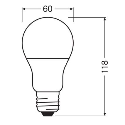 LED Antibakteerinen polttimo A75 E27/10W/230V 6500K - Osram