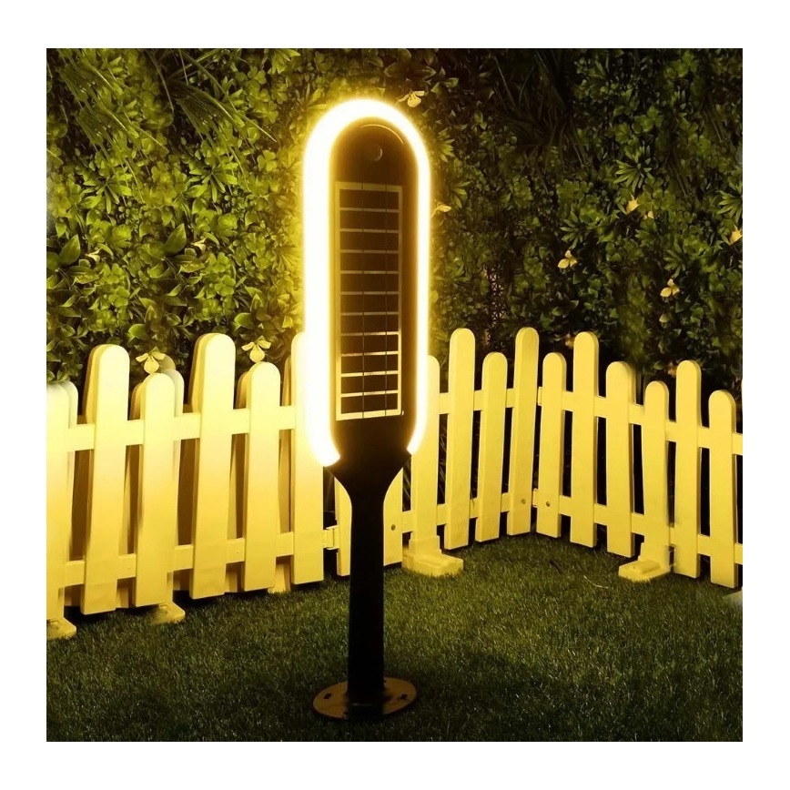LED Aurinkennolamppu liike- ja hämärätunnistimella BOLLARD LED/5W/5,5V IP65 3000K 70cm