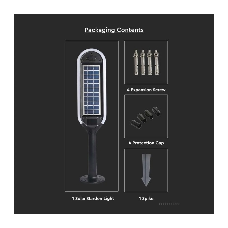 LED Aurinkennolamppu liike- ja hämärätunnistimella BOLLARD LED/5W/5,5V IP65 3000K 70cm