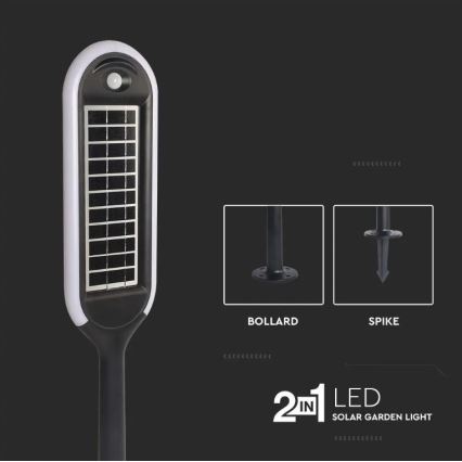 LED Aurinkennolamppu liike- ja hämärätunnistimella BOLLARD LED/5W/5,5V IP65 3000K 70cm