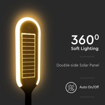 LED Aurinkennolamppu liike- ja hämärätunnistimella BOLLARD LED/5W/5,5V IP65 3000K 70cm