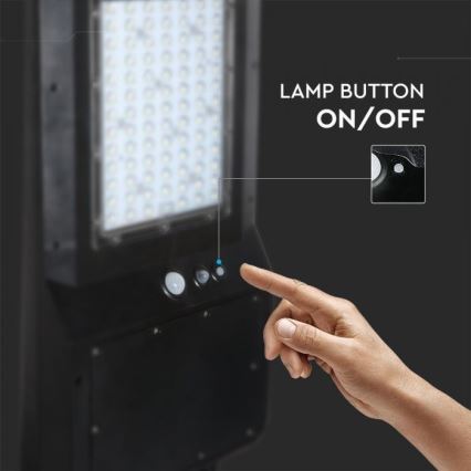 LED aurinkokatuvalo anturilla LED/40W/9,6V IP65 4000K + kaukosäädin