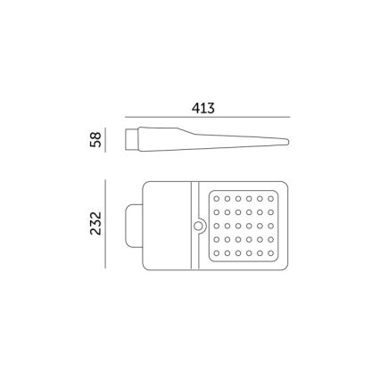 LED-aurinkokatuvalaisin anturilla STREET LED/15W/7,4V 4000K IP65 5400 mAh