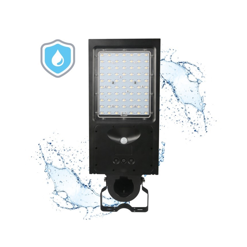 LED himmennettävä aurinkokäyttöinen katulamppu anturilla STREET LED/30W/9,6V 3000/4000K 6000 mAh IP65 + kauko-ohjain