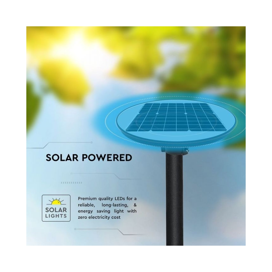 LED aurinkokatuvalo anturilla LED/10W/3,2V IP65 4000K 15000 mAh + kaukosäädin