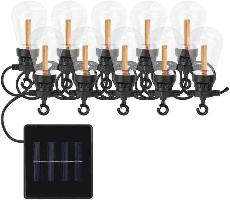 LED-aurinkokäyttöinen koristevalosarja 10xLED/0,6W/1,2V 4,5m IP44 800 mAh