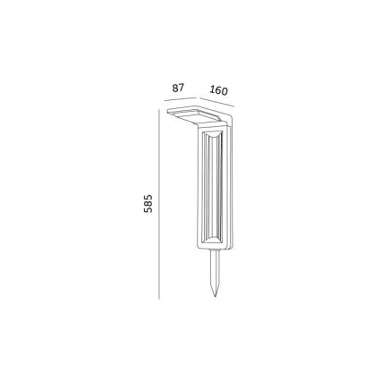 LED aurinkokäyttöinen lamppu LED/0,2W/3,7V 6500K IP44 2200 mAh