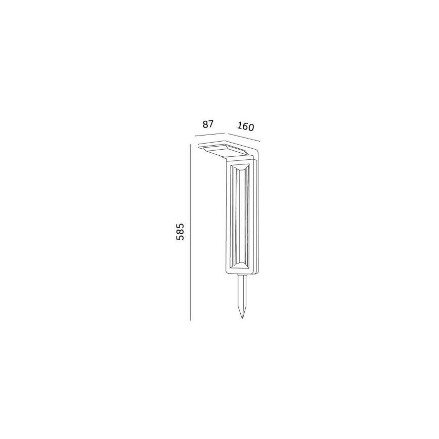 LED aurinkokäyttöinen lamppu LED/0,2W/3,7V 6500K IP44 2200 mAh