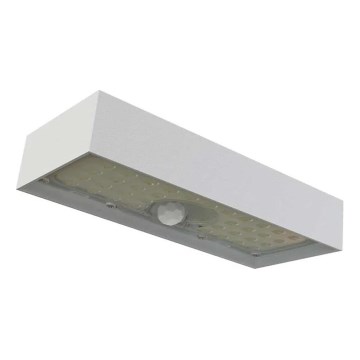 LED aurinkokäyttöinen liiketunnistimella varustettu heijastin LED/3,7V 3000mAh 4000K IP65 valkoinen