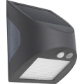 LED-aurinkokäyttöinen seinävalaisin anturilla LED/3W/3,7V 3000/4000K 1200 mAh IP54 antrasiitti