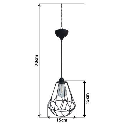 LED Aurinkokenno kattokruunu johdossa KATTY 1,2V IP44