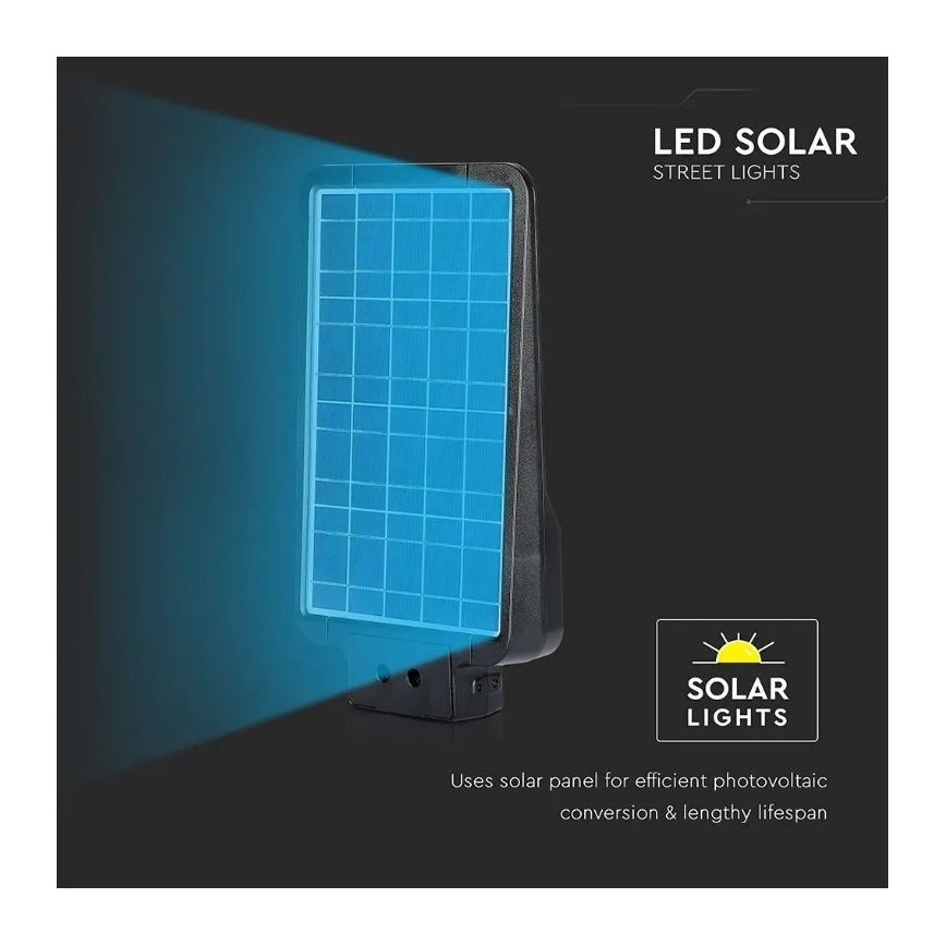 LED aurinkokenno katuvalaisin anturilla LED/15W/7,4V 6000K IP65