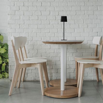 LED Aurinkokenno himmennettävä magneettinen kosketus ladattava pöytävalaisin LED/5W/5V 3000-6000K 3600 mAh IP65 musta