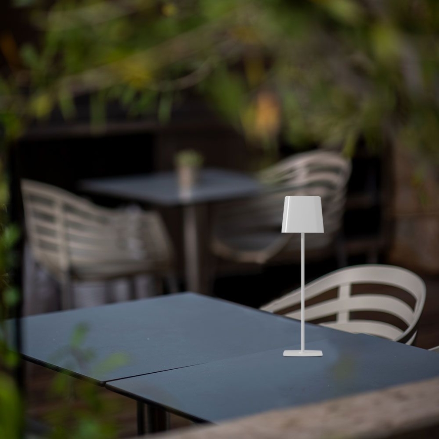 LED Aurinkokenno himmennettävä magneettinen kosketus ladattava pöytävalaisin LED/5W/5V 3000-6000K 3600 mAh IP65 valkoinen