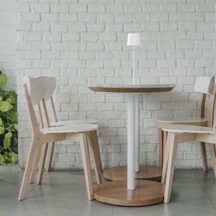 LED Aurinkokenno himmennettävä magneettinen kosketus ladattava pöytävalaisin LED/5W/5V 3000-6000K 3600 mAh IP65 valkoinen