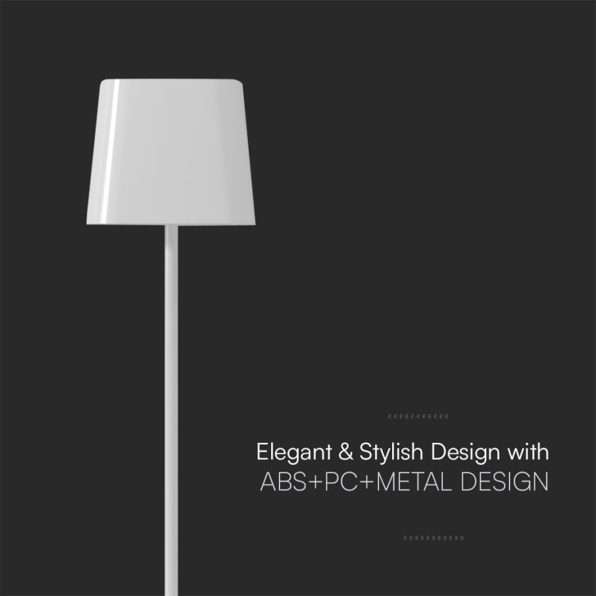 LED Aurinkokenno himmennettävä magneettinen kosketus ladattava pöytävalaisin LED/5W/5V 3000-6000K 3600 mAh IP65 valkoinen